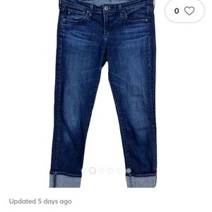 AG The Stevie Cuffed Dark Wash Jeans size 28